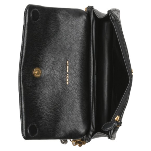 REBECCA MINKOFF Leather Edie Mini Crossbody With Chain Strap - Picture 2 of 4